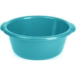 Afwasbak teil - 15 liter - turquoise blauw - kunststof - 45,5 x 42,5 x 17 cm - Afwasbak