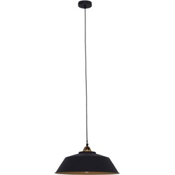 Mexlite - hanglamp - Nove - zwart - metaal - Ø 42cm - E27 - 1318ZW