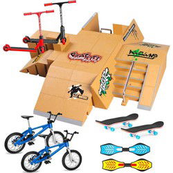 Allerion Fingerboard Set Large - Mini Vinger Skateboard - Skatepark met Ramps - 16-delig
