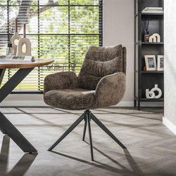 Hoyz Collection - Armstoel Lounge - Rich Taupe - Set van 2