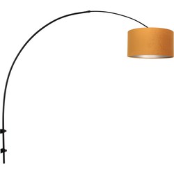Wandlamp met okergele kap Steinhauer Sparkled Light Goud