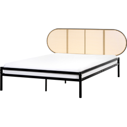 Beliani BOULIN - Tweepersoonsbed-Zwart-IJzer