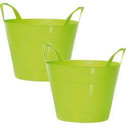 Prosperplast Flexibele Emmer - 2x - 45 liter - groen - wasmand - kuip - Wasmanden
