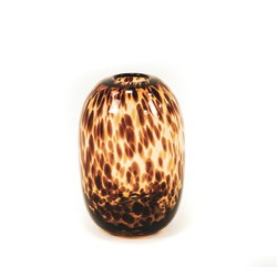 HV Panter Vase Amber/ Black 18x26cm