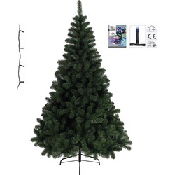 Kunst kerstboom Imperial Pine 120 cm met gekleurde lampjes - Kunstkerstboom