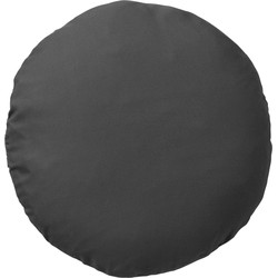 Dutch Decor SOL - Buitenkussen rond Ø40 cm - waterafstotend en uv-bestendig - Charcoal Gray - antraciet - Dutch Decor