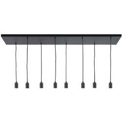 Highlight - Fantasy - Hanglamp - E27 - 130 x 9,5  x  130cm - Zwart