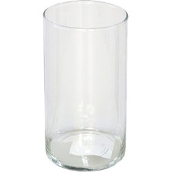Gerimport Bloemenvaas cilinder - helder glas - D10 x H25 cm - Vazen