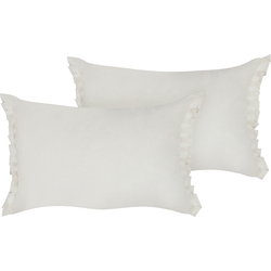 SASSAFRAS - Set van 2 kussens - Gebroken wit - 30 x 45 cm - Linnen