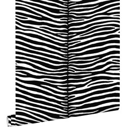 ESTAhome behang zebra's zwart en wit - 53 cm x 10,05 m - 136807