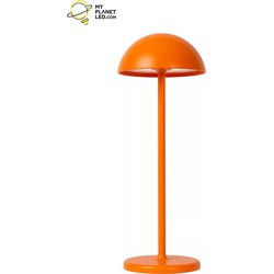 Oranje USB oplaadbare draadloze tafellamp voor buiten dimbaar 1,5W