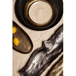 PTMD Schaal Lukne - 56x15x4 cm - Aluminium - Zilver