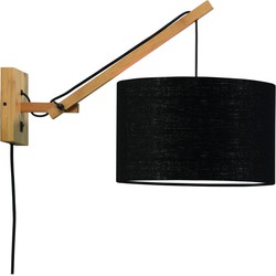 Wandlamp Andes - Bamboe/Zwart - 50x32x45cm