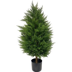 Greenmoods Kunstplant Conifeer Deluxe - Thuja - Nep plant - Sterk UV bestendig - 1 Stuk - 90cm -