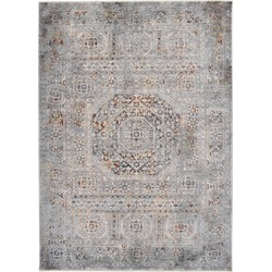 Vercai Rugs Bellagio Collectie - Hoogpolig Vloerkleed - Polyester - Multi -Grijs - 160x240 cm