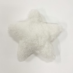 Geen merk STERRE - Sierkussen 50x48 cm - fluffy kussen in stervorm - Snow White - wit - Dutch Decor Limited Collection