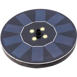 Lumineo solar fontein met led verlichting - zwart - D16 cm - vijver - Buitenverlichting