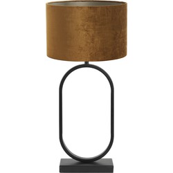 Tafellamp Jamiri/Gemstone - Zwart/Goud - Ø30x67cm