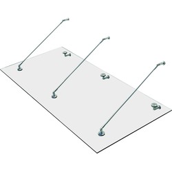 4goodz Glazen Deurluifel Gehard Glas met RVS - 200X90 cm