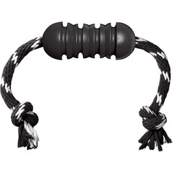 KONG EXTREME DENTAL MET TOUW ZWART / WIT 12X5X5 CM