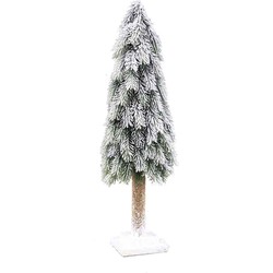 PTMD Kunstkerstboom Op Stam - H60 x Ø14 cm - PE - Besneeuwd groen