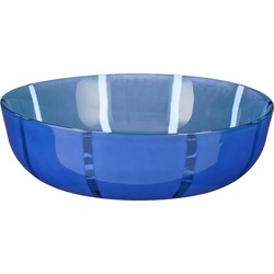 Mica Decorations Vaas Montello - 30x30x8.5 cm - Glas - Blauw