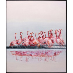 Kare Schilderij Dating Flamingos 100x120cm