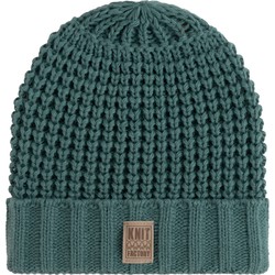 Knit Factory Robin Gebreide Muts Heren & Dames - Big Beanie - Laurel - One Size