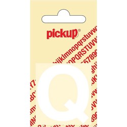 Plakletter Helvetica 40 mm Sticker witte letter q - Pickup