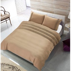 Hotel Home Collection - Dekbedovertrek - Devon - 240x200/220 +2*60x70 cm - Taupe