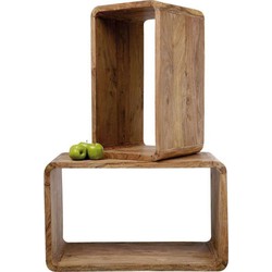 Kare Bijzettafel Authentico Cube Rectangular Set van 2