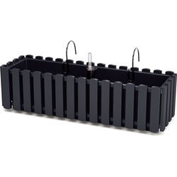 Prosperplast Plantenbak - kunststof - 58 cm - hout bruin - Plantenpotten