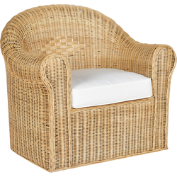 LIVADEIA - Tuinfauteuil - Natuurlijk - Rotan