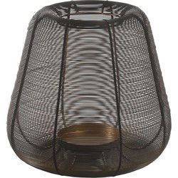 PTMD Jaden Windlicht - 29 x 29 x 27 cm  - Ijzer - Zwart