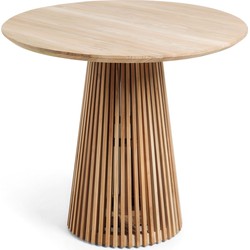 Kave Home - Jeanette ronde tafel van massief teakhout, Ø 90 cm