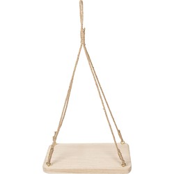 Clayre & Eef Plantenhanger  40x25x3/63 cm Beige Hout Vierkant Hangpot