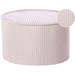 Beliani ZIKRIA - Poef-Beige-Fluweel