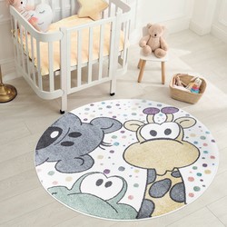 Tapijtenloods Vloerkleed Looney Rond Laagpolig Anime Kids Multi- 120 CM ROND