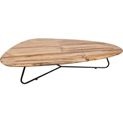 PTMD Salontafel Deeba - 130x85x28 cm - Hout - Naturel - Set van 3