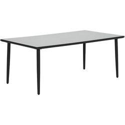 Perth dining tafel - 180x100 cm  - carbon black - donker grijs