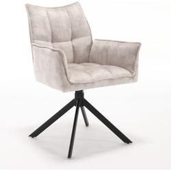 Starfurn Eetkamerstoel Dani Velvet | Champagne | Met armleuning