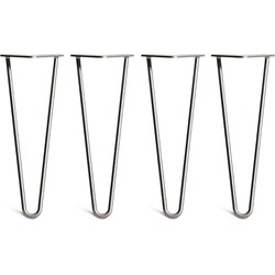 The Hairpin Leg Co. - Hairpin Legs - Salontafel - 35cm - 10mm - Salontafelpoten - 2 staven - Zink