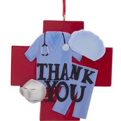 Orn.pvc medisch thank you l8cm