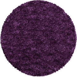 Tapijtenloods Pearl Soft Rond Hoogpolig Vloerkleed Paars / Lila- 200 CM ROND