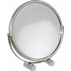 Gerimport Make-up spiegel - op standaard - 18.5 cm - ovaal - staand - Make-up spiegeltjes