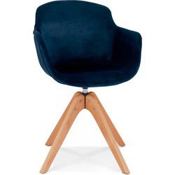Stoel met armleuningen BERNI 59x54x80 cm Blauw