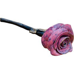 Roos van Keramiek - Roze - Keramisch - Cadeau Geschenk Afscheid Relatie Geschenk - 25 x 10 x 10 cm