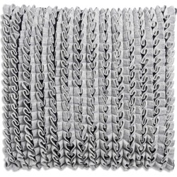 Knit Factory Sara Sierkussen - Licht Grijs/Antraciet - 50x50 cm - Inclusief kussenvulling