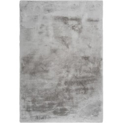 Emotion Fluffy Soft - Vloerkleed Hoogpolig - Effen Tapijt - Zilver Grijs- 80x150 CM