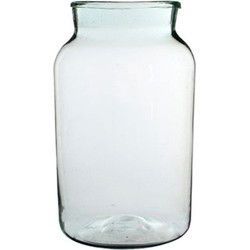 Mica Decorations Vaas cilinder - transparant - glas - 25 x 44 cm - Vazen